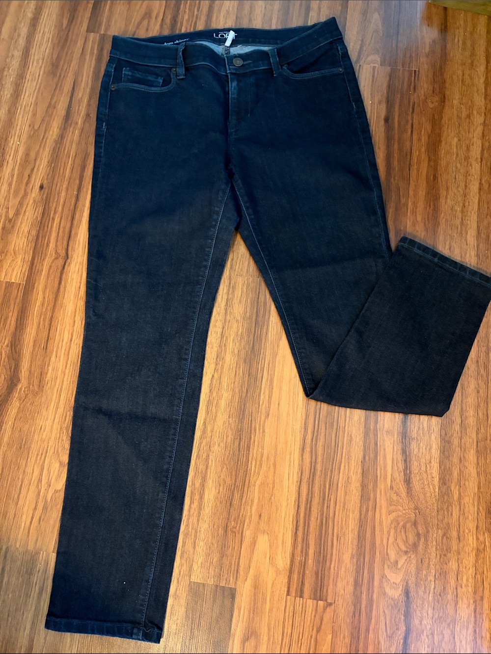 LOFT Women’s Dark Indigo Slim Straight Jeans